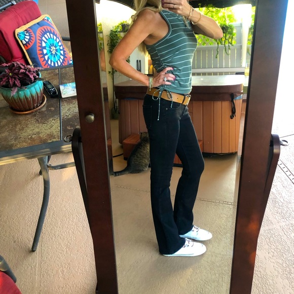 H&M Low Waist Bootcut Black Jeans Sz 30 (29) - Picture 2 of 16